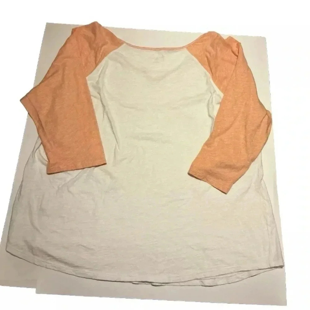 Women Tunic Pullover Tee Top T-Shirt 3/4 Inc Sleeve Plus Size 22/24 V-Neck